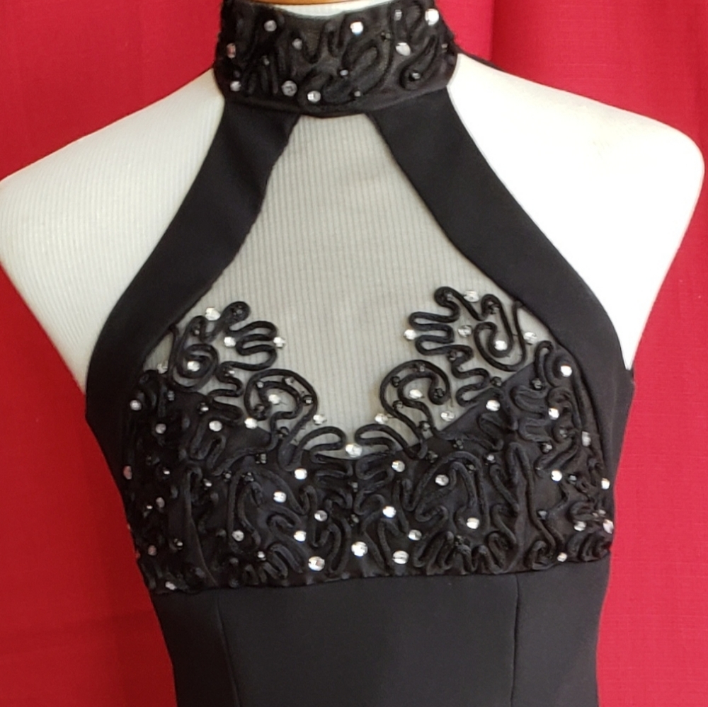 Gown Black 3/4 length size 6 "After Five" - Picture 5 of 7